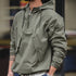 M43 Parka Dark Green Deck Coat, hooded jacket, men's outdoor wear, solid color, zipper closure.